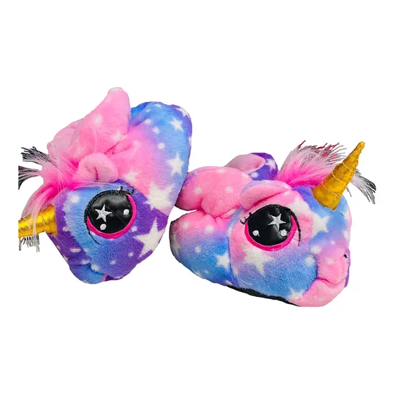 Babucha Termica Pantuflas Tela Peluche Unicornio Adultos