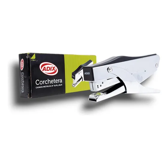 Corchetera Caimán Metálica Adix 26/6 Y 24/6 + Corchetes 26/6