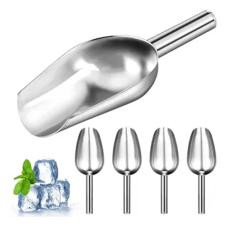 Cuchara Para Hielo De Acero Inoxidable, Forma De Bola De 6 Cm - Ideal Para Servir Y Moldear Hielo En Cócteles