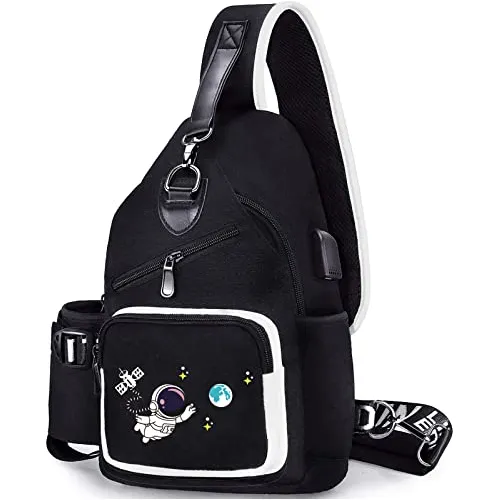 Fewofj Bolsa De Sling Para Niños Con Usb, Pequeño Z758s