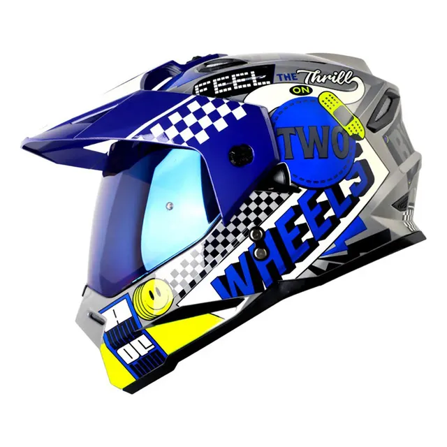 Casco Moto Integral Hro Bye Bye Cross Doble Propósito Enduro