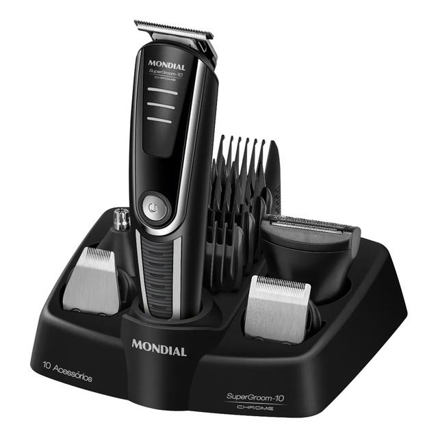 Aparador De Pelos Supergroom-10 Mondial Bivolt Bg-10 Preto 127/220v Aparador De Pelos Supergroom-10 Mondial Bivolt Bg-10 Preto 127/220v