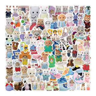 Sylvanian Families Lindo Pvc Contra Agua Calcomanias 120pcs Sylvanian Families Lindo Pvc Contra Agua Calcomanias 120pcs