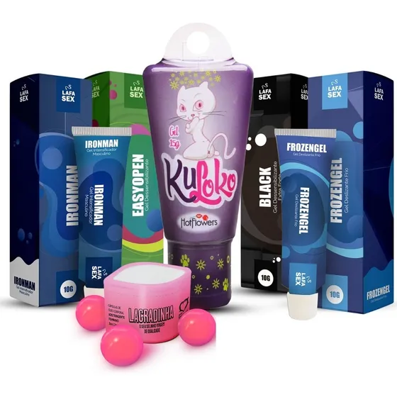 Kit Kuloko Lubrificante Anestesico Bolinha Lacradinha 6 Uni