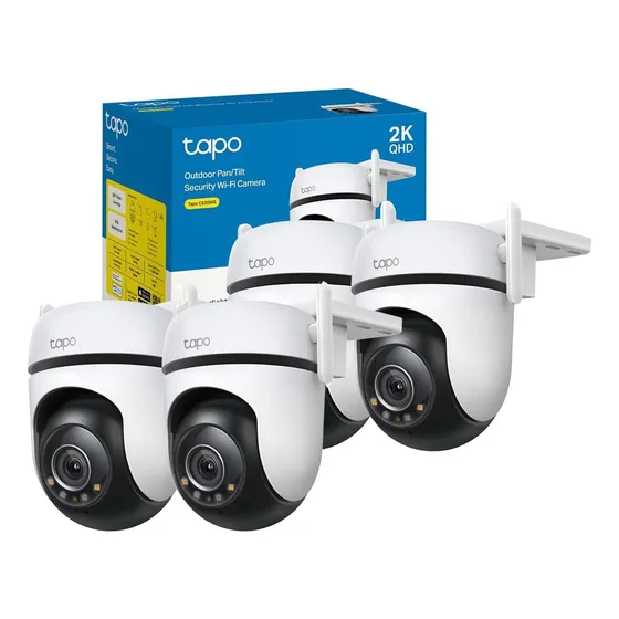 Kit 4 Cámaras De Seguridad Wifi Tp-link Tapo C520ws 2k 360