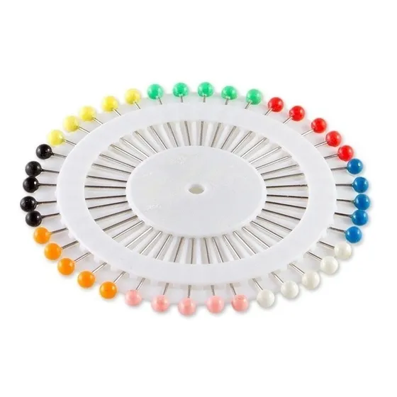 Alfiler Con Cabeza Colores X 6 Ruedas