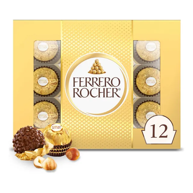 Ferrero Rocher Chocolate Con Leche 12 Unidades Cajas Regalo