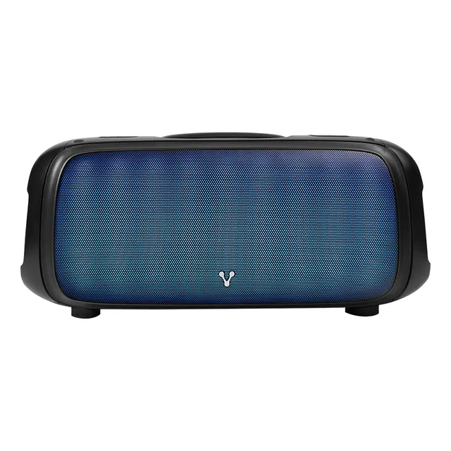 Bocina Bluetooth Karaoke Vorago KSP-530 40W RMS Micrófono Inalámbrico Luces LED USB Radio FM Entrada Aux 3.5mm TWS Batería Recargable Doble Woofer 6” Sonido Potente Ideal para Fiestas y Reuniones
