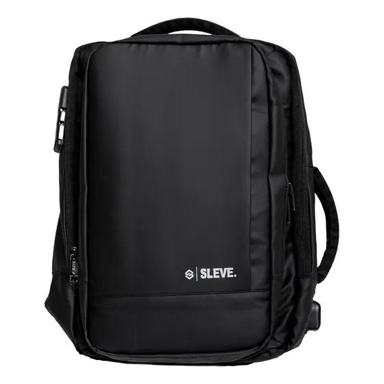 Mochila Viaje Antirrobo Expansible 30l Sleve X Pack Black Color Negro Diseño de la tela Liso