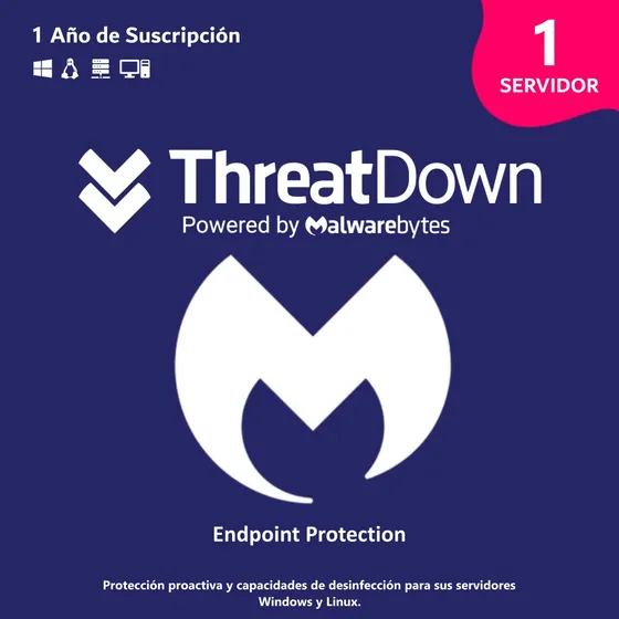 Threatdown Powered By Malwarebytes | 1 Servidor | 1 Año