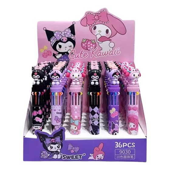 Kuromi Birome Multicolor X36 Unid. Sanrio Lapicera Souvenir