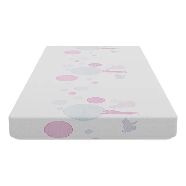 B&k Colchón De Cuna Bebé Impermeable - 130 X 70 X 15cm Color Rosa chicle