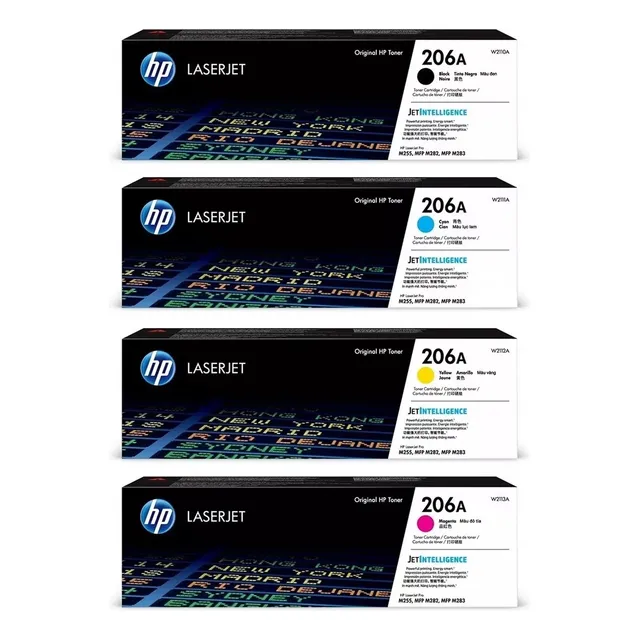 Combo Toner Hp 206a Cmyk Negro Y Colores Para M255d M283