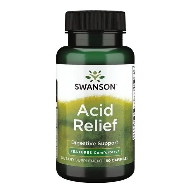Acido Relief 60cap Swanson Sabor Sin Sabor