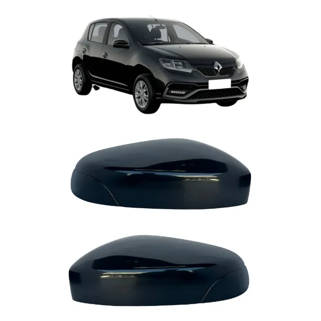 Par Capa Retrovisor Sandero 2015 2016 2017 2018 2019 Preta