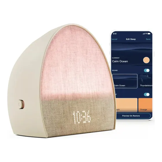 Reloj de mesa Hatch Baby Hatch restore 2 color masilla