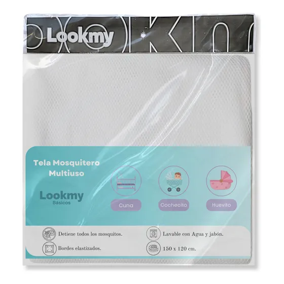 Tul Mosquitero Universal Para Cuna Y Cochecito Lookmy | Protector Mosquitos Para Huevito | Mosquitero Color Blanco Practicuna Colecho Bebe |