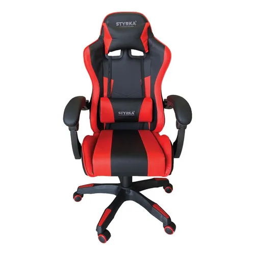 Silla Gamer Profesional Ergonómica Reclinable Súper Cómoda Color Rojo - Marca Styrka Modelo Sg01