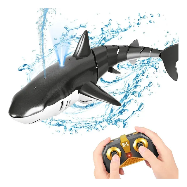 Rc Tubarão Brinquedo Escala 1:18 Barco Tubarão Grande Real