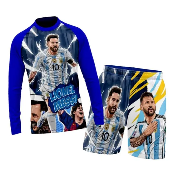 Conjuntos De Messi - Traje De Baño Para Niños