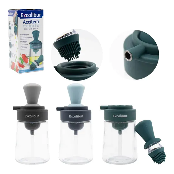 Dispensador Aceite Vinagre Brocha Silicon Cocina Chef