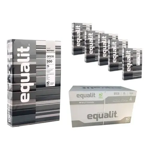 Pack 5 Resma Oficio 500 Hojas Equalit | Cuotas sin interés