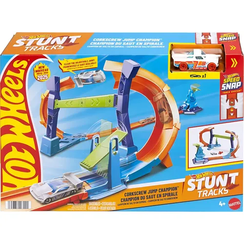 Toy Car Track Set Hot Wheels Deluxe W/ Motorized Booster