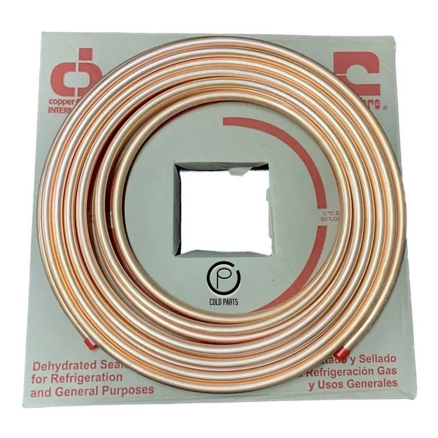 Rollo Tubo De Cobre Flexible 5/8 Nacobre Refrigeracion 15.2m