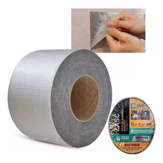 Cinta De Butilo Impermeable Aluminio 10cm X 5 Mts Rollo