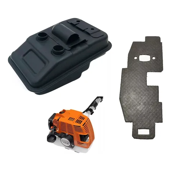 Escapamento + Junta Compatível Roçadeira Stihl Fs 85 / 85r