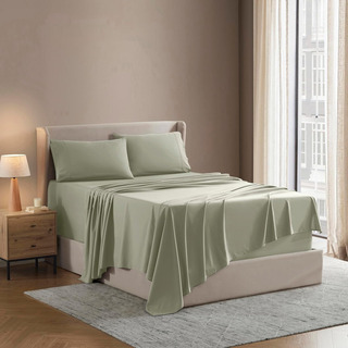 Juego De 4 Sabanas King Size Verde Hechas De Microfibra Juego De 4 Sabanas King Size Verde Hechas De Microfibra