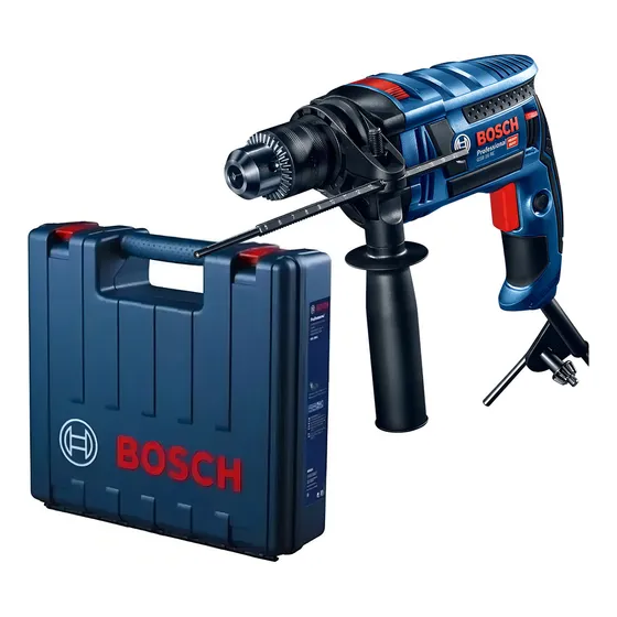 Furadeira martelete parafusadeira elétrica de 13mm Bosch GSB 16 RE 850W + acessório com maleta de transporte 220V