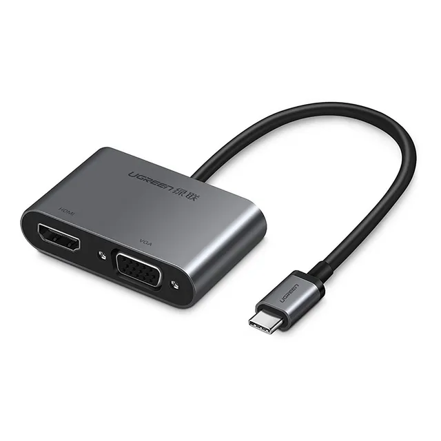 Adaptador Hub Tipo C Hdmi 4k +vga Ugreen