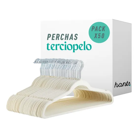 Perchas Terciopelo X50 Percha Negra Antideslizante Ultrafina