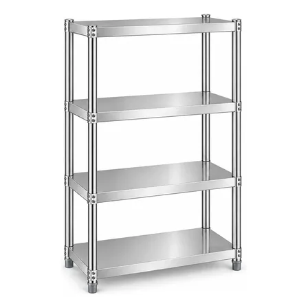 Prateleira Aço Inox Cozinha 4 Andares Suporta 200kg Comprimento 60 Cm