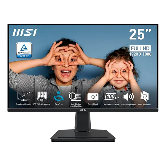 Monitor gamer MSI pantalla de 25" 100Hz 220V y resolución Full HD