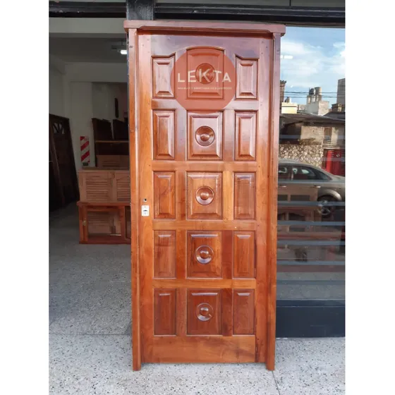 Puerta 15 Tablero Torneado De Algarrobo Macizo