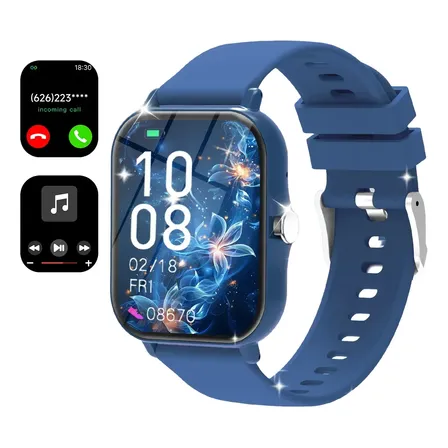 Reloj Inteligente Smartwatch Bluetooth Con Llamada Azul