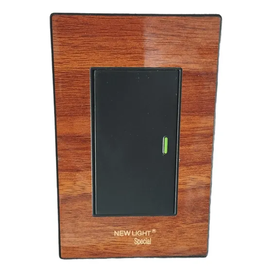 Interruptor Conmutable Sencillo Madera Xamara  New Light