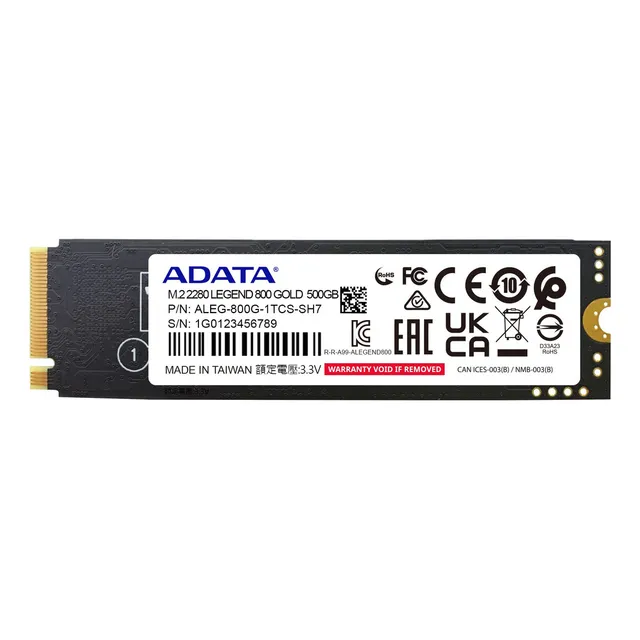 Unidad De Estado Solido Ssd M.2 500g Adata Legend 800 Gris
