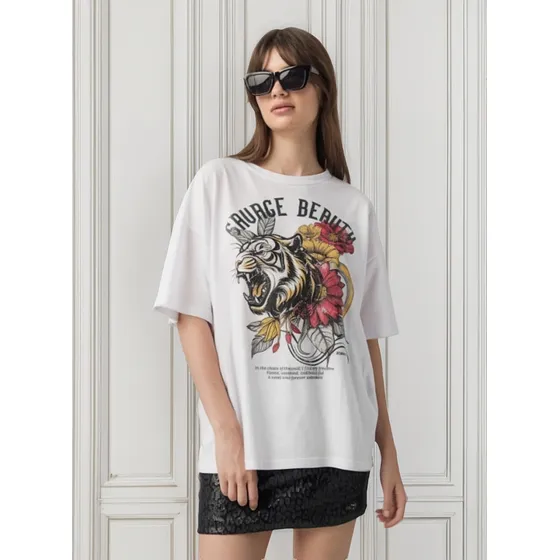 Remera St.marie Cloy Oversize Mujer  100% Algodón