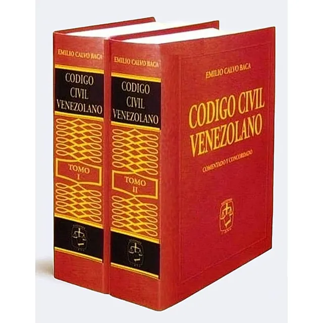 Código Civil Venezolano 2 Tomos Tapa Dura Emilio Calvo Baca