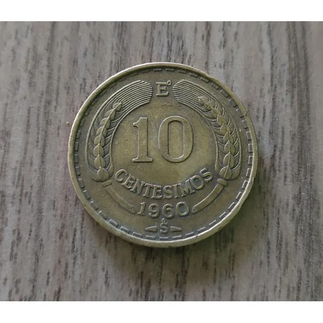 10 Centésimos Año 1960
