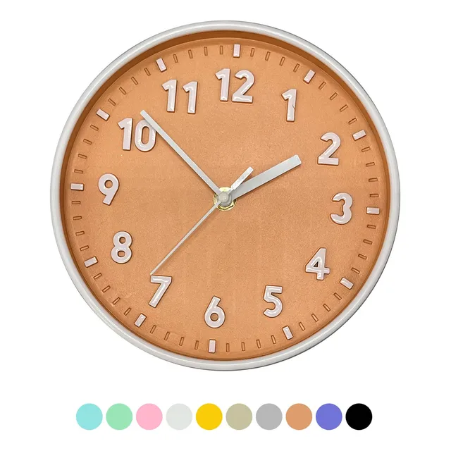 Andstar Reloj Pared Redondo 8  Numero Arabigo 3d Respetuoso