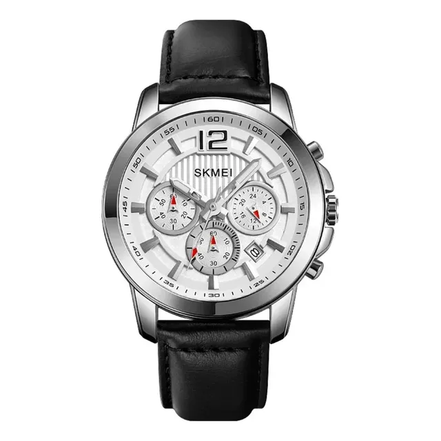Reloj Deportivo Skmei 1989 Cronometro Correa Cuero Negro F B