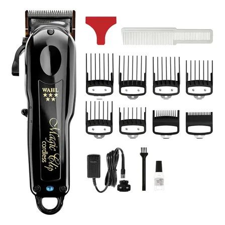 Máquina De Cortar Cabelo Profissional Wahl Magic Clip Black Sem Fio 6500 RPM Bivolt