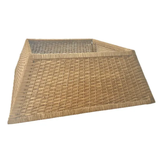 Base Pie Para Arbol De Navidad Armable Cuadrado Mimbre 70 Cm