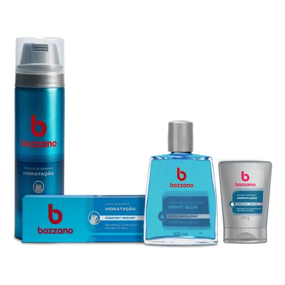 Kit Barba Bozzano Espuma+ Creme Barbear+ Loção+ Balsamo.