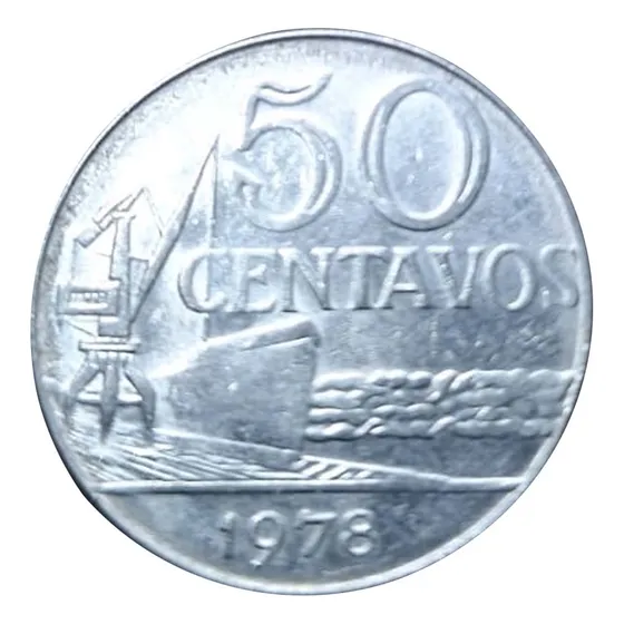 Moeda Antiga Brasileira 50 Centavos 1978