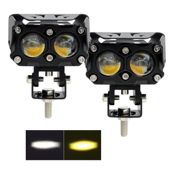 Juego Faros Led Doble Lupa Luz Blanca/ambar Moto Utv 4x4